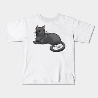 Cat - American Shorthair - Black Kids T-Shirt